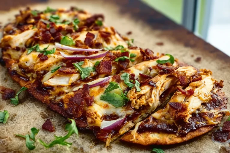 BBQ Chicken Bacon Flatbread Melt