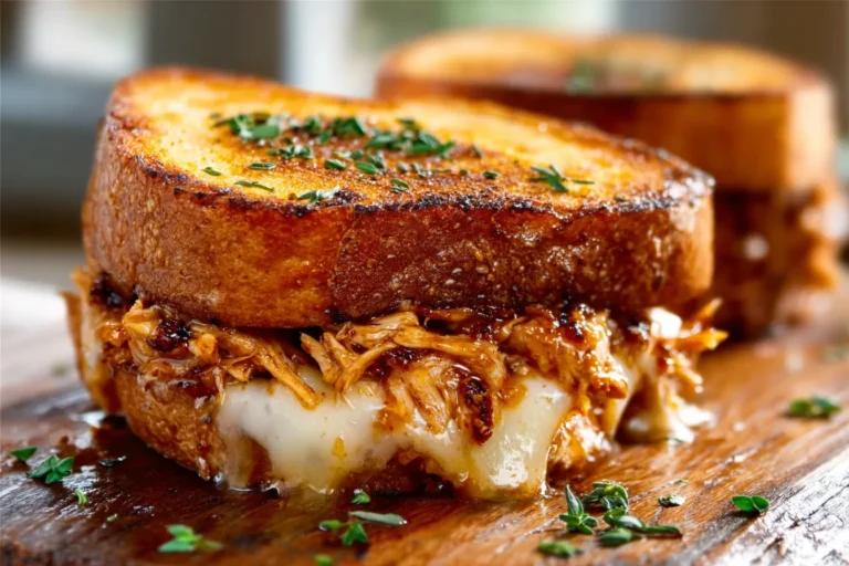 BBQ Chicken Grilled Cheese Sandwich