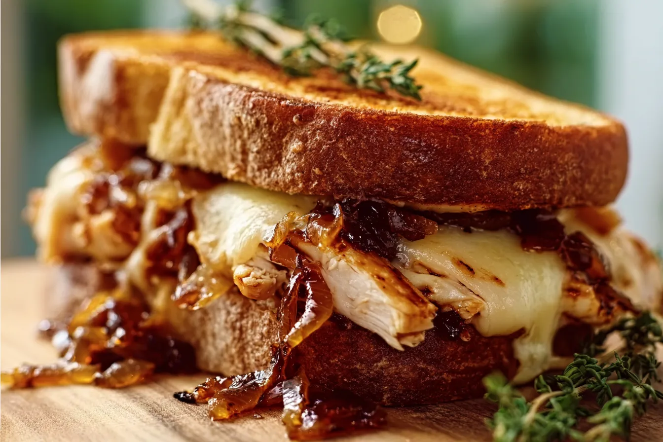 BBQ Chicken Melt Caramelized Onions