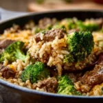 Beef and Broccoli Rice Skillet