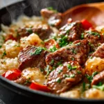 Beef Onion Pepper Skillet