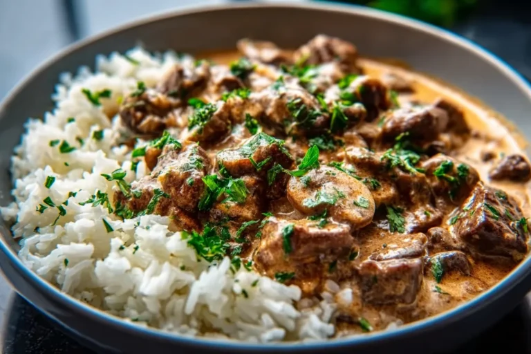 Beef Stroganoff Rice Skillet