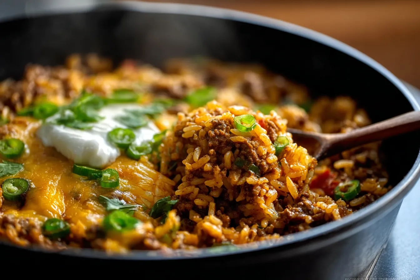 Beef Taco Rice Skillet