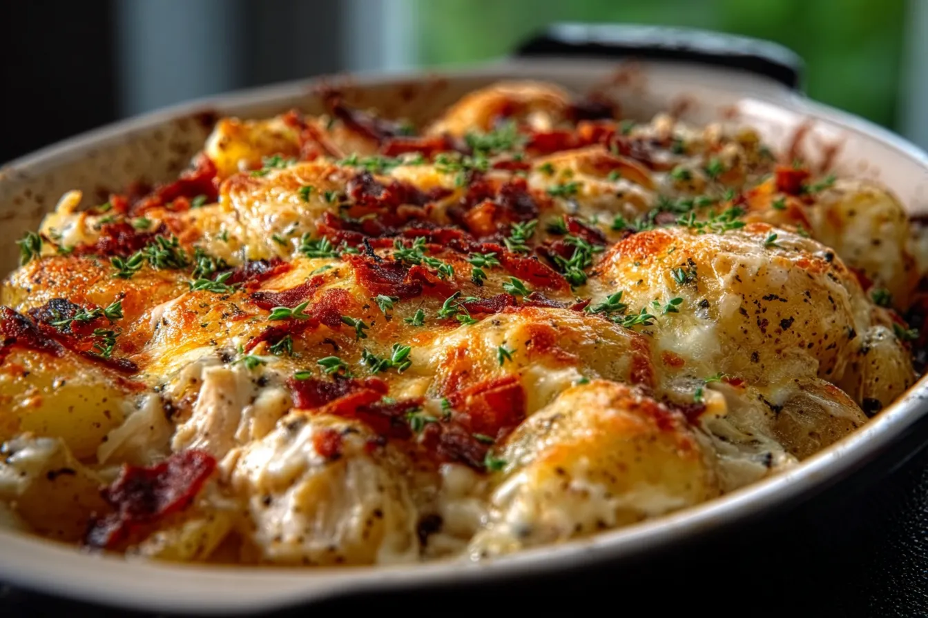 Cheesy Chicken Potato Bake