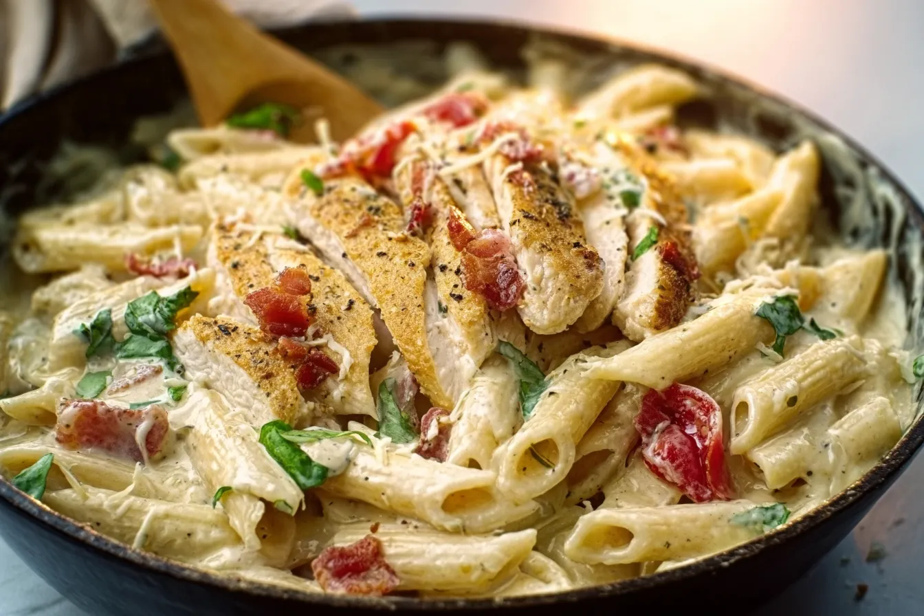 Chicken Bacon Alfredo Pasta