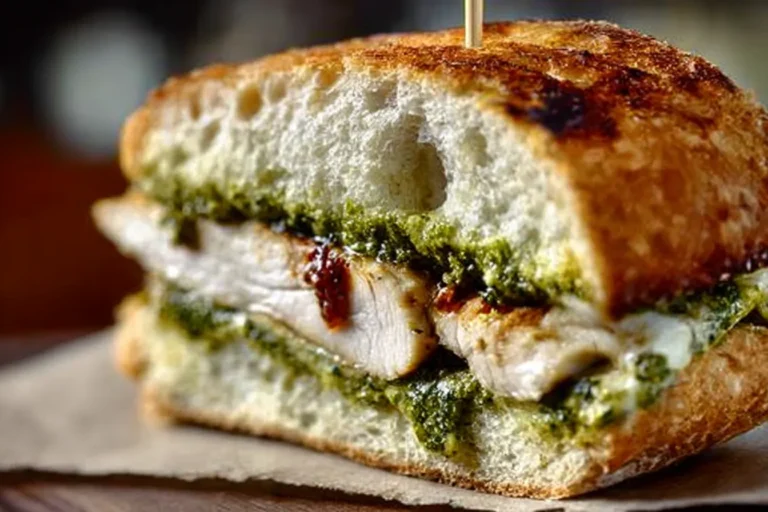 Chicken Pesto Melt Sandwich