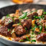 Creamy Garlic Beef Skillet