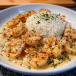 Creamy Garlic Shrimp Rice Skillet