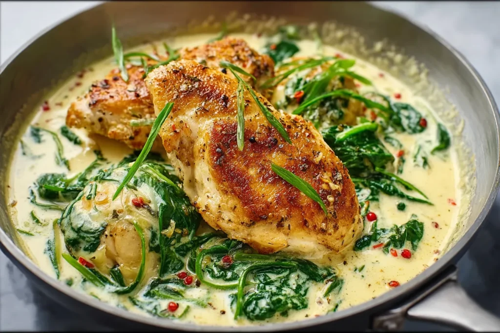 Creamy Garlic Spinach Chicken