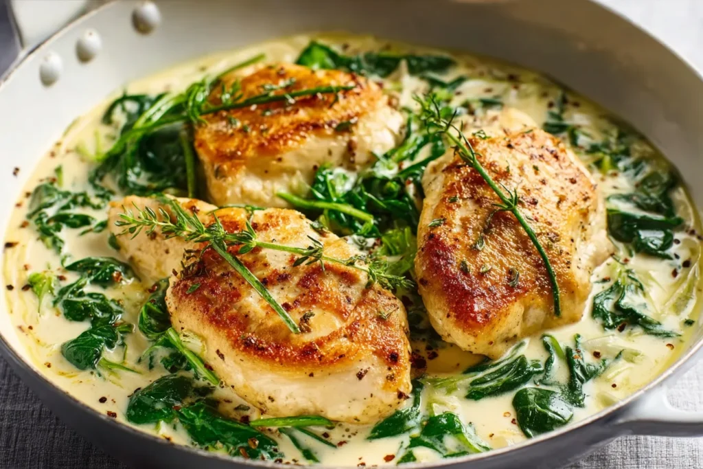 Creamy Garlic Spinach Chicken