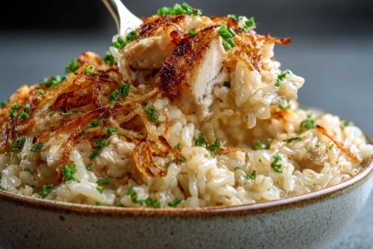 Creamy Onion Chicken Rice