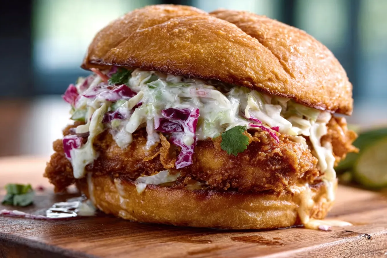 Crispy Chicken Coleslaw Sandwich