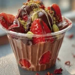 dubai chocolate strawberry cup