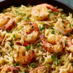 Garlic Butter Shrimp Orzo