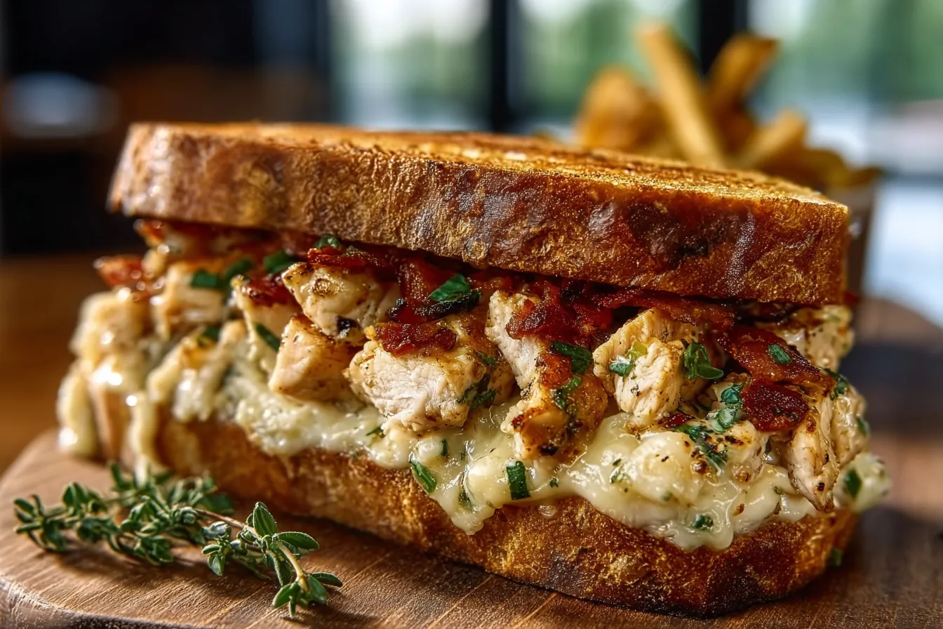 Garlic Chicken Melt Sandwich