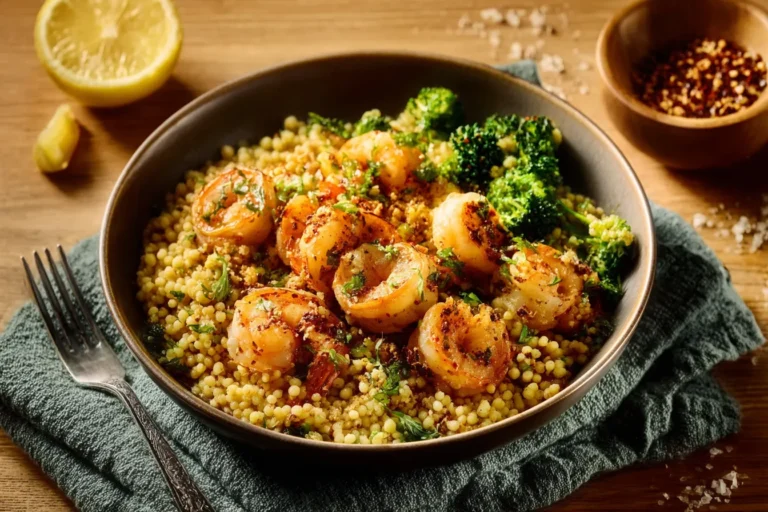 Garlic Shrimp Couscous Bowl
