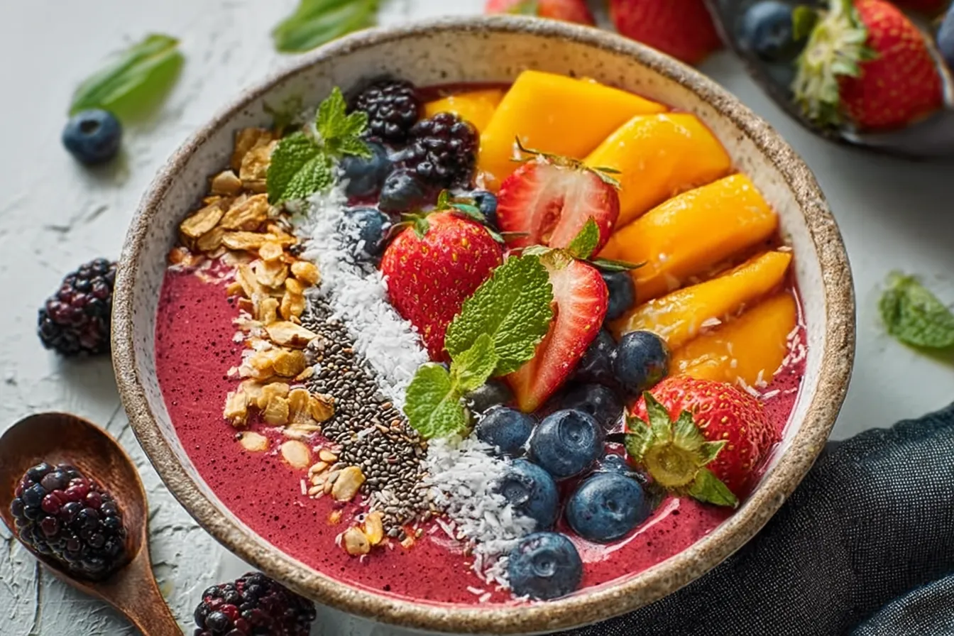 Healthy Fruit Smoothie Bowl (Meal Prep)