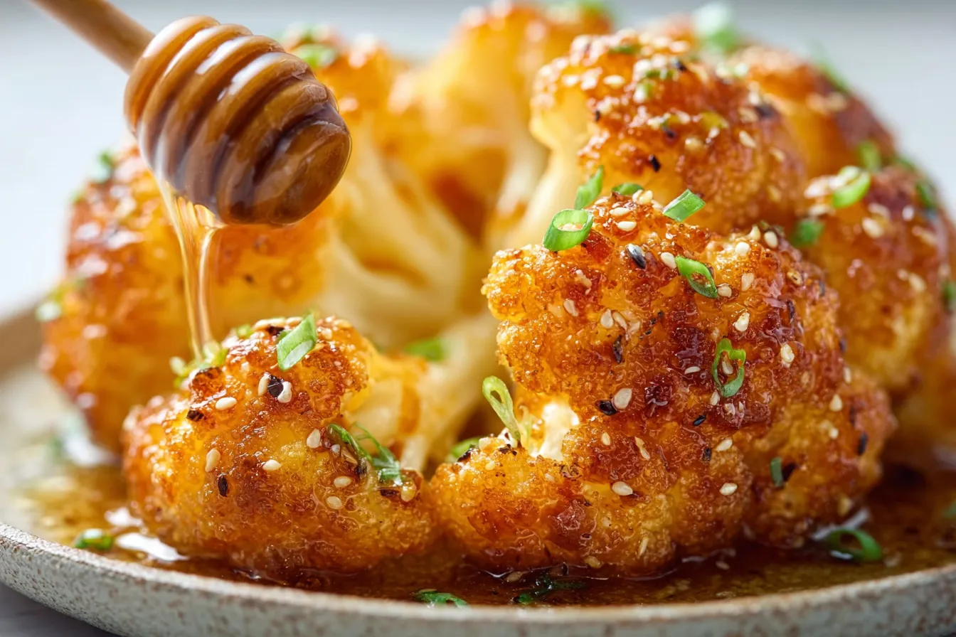 honey garlic baked cauliflower