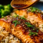 Honey Garlic Salmon Rice Skillet