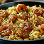 Lemon Butter Shrimp Orzo