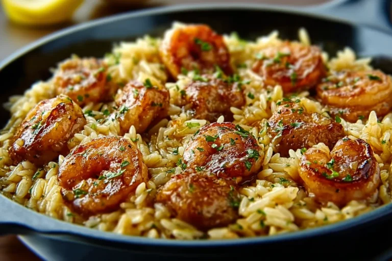 Lemon Butter Shrimp Orzo