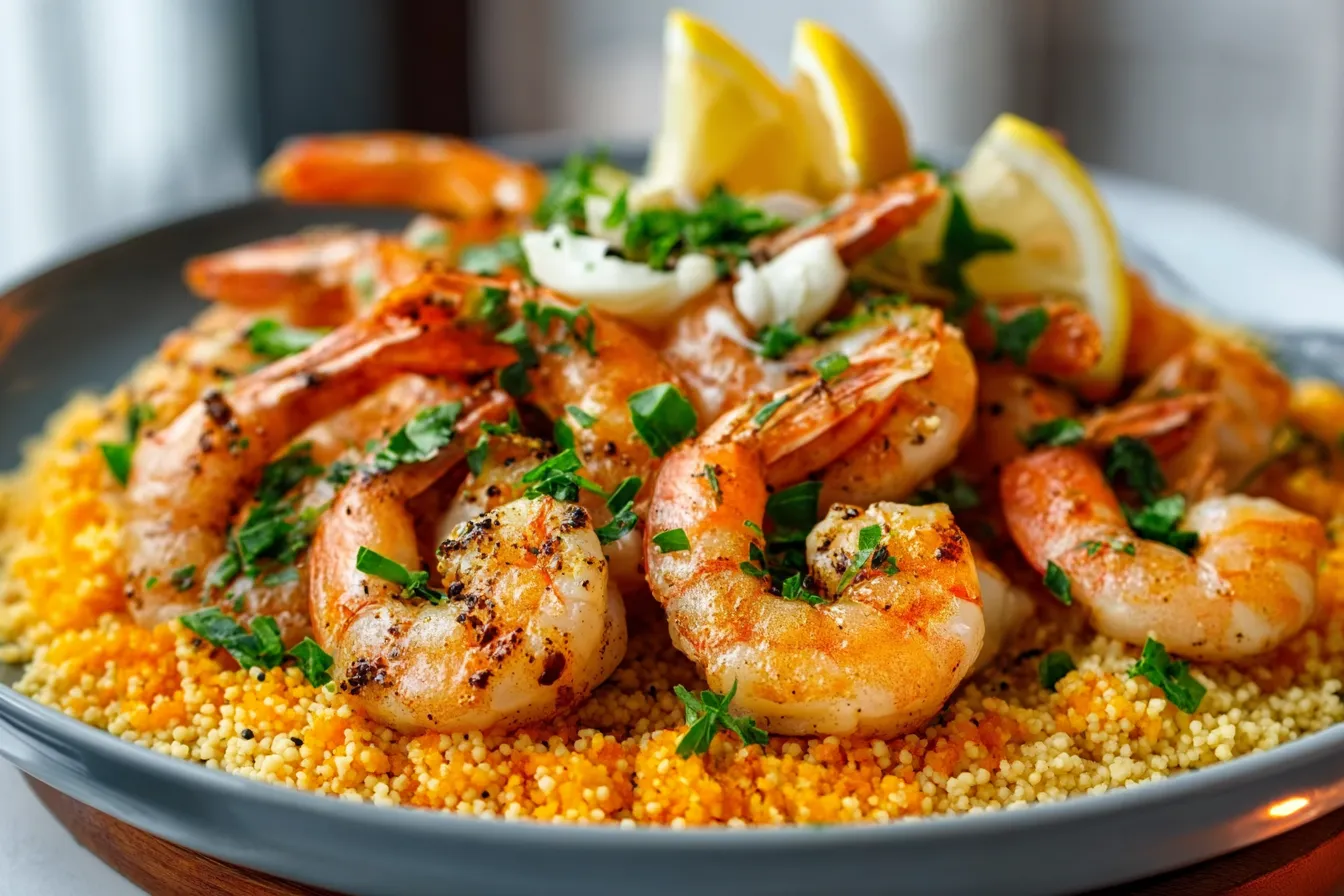 Lemon Garlic Shrimp Couscous