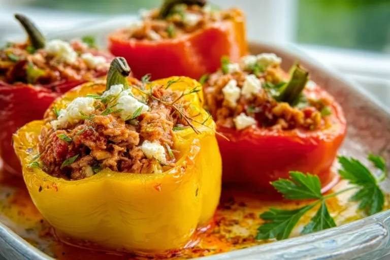 Mediterranean Tuna Stuffed Peppers