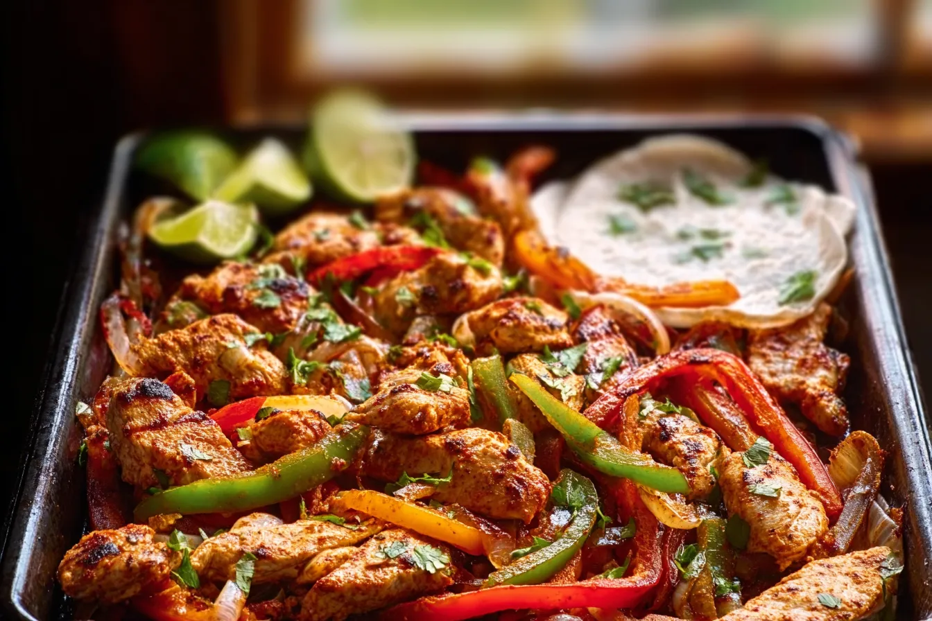 Mini Sheet Pan Chicken Fajitas