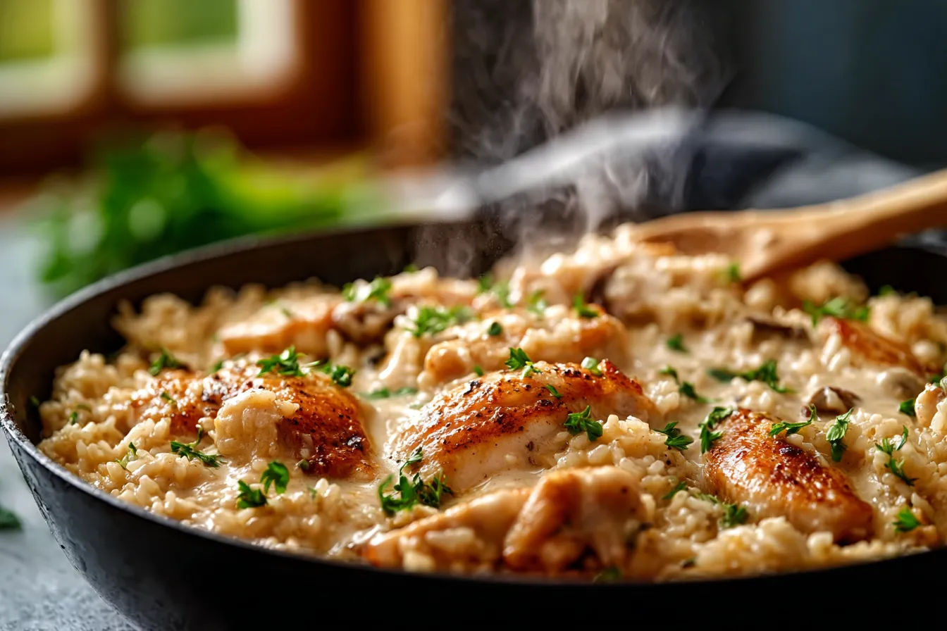 One-Pan Creamy Chicken with Rice