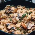 One Pan Creamy Mushroom Rice