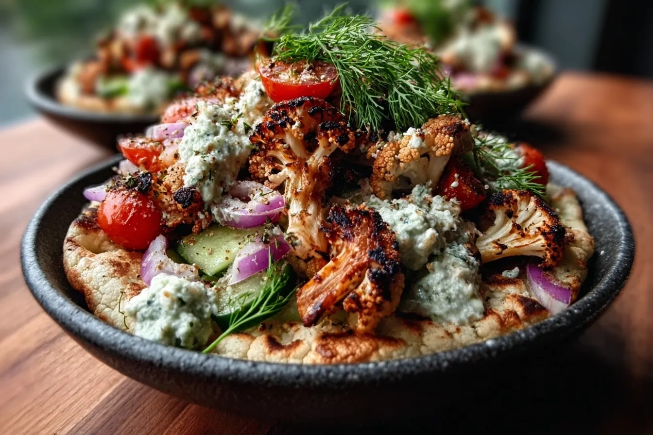 Roasted Cauliflower Shawarma Bowls