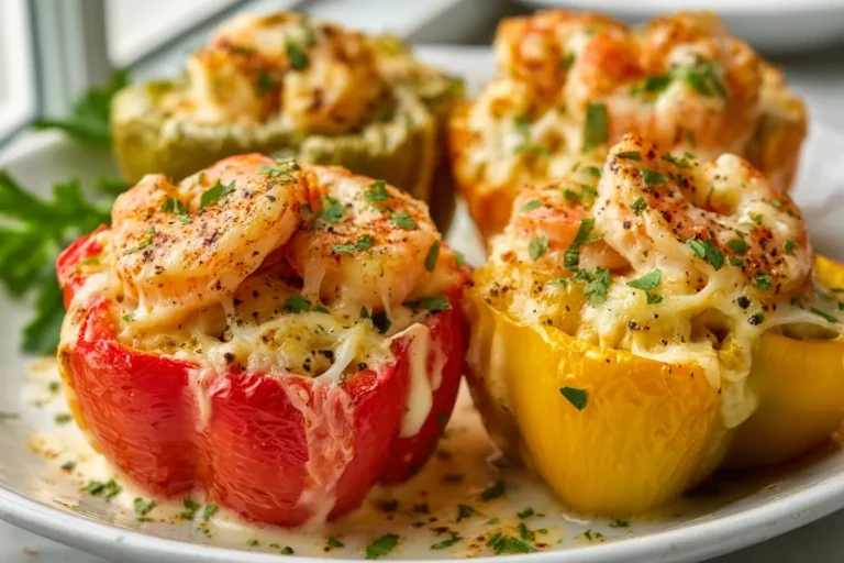 Shrimp Alfredo Stuffed Peppers