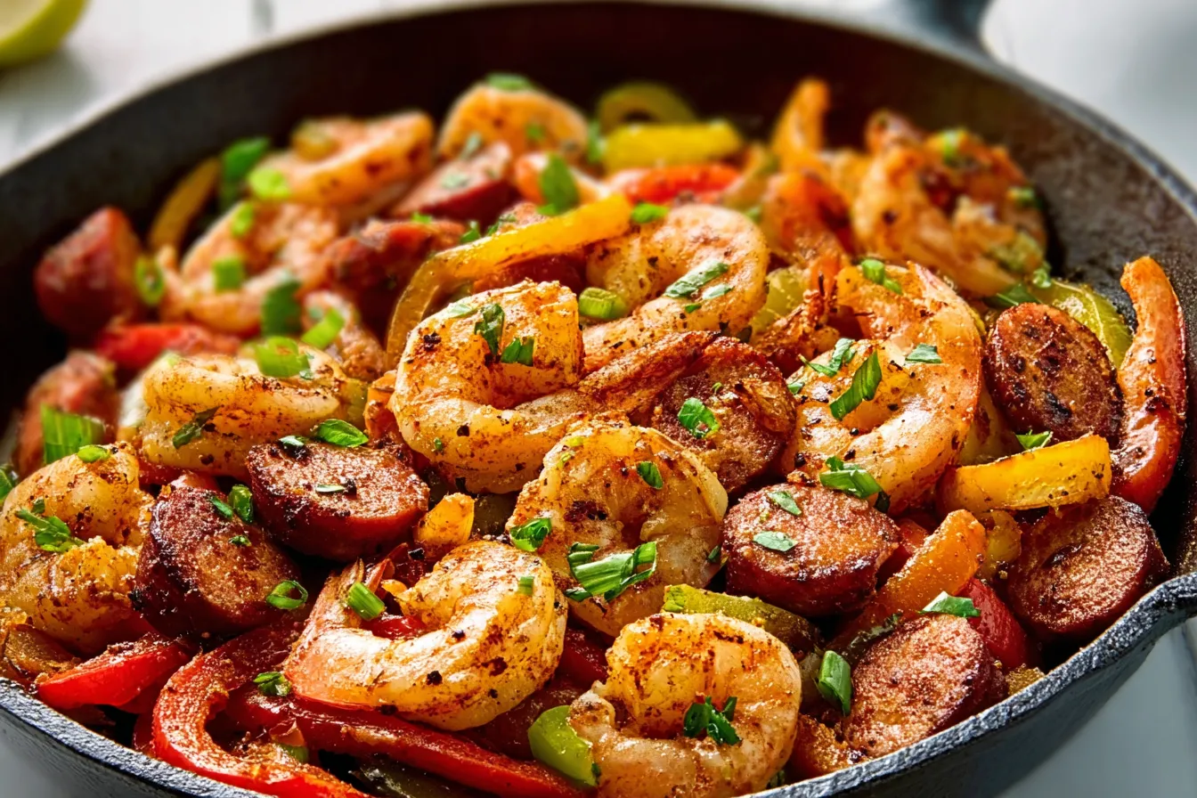 Shrimp and Sausage Cajun Skillet
