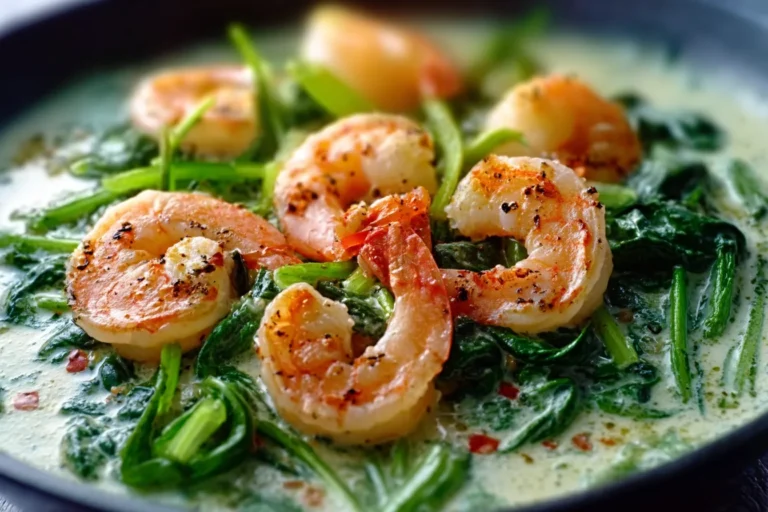 Shrimp and Spinach Cream Sauce