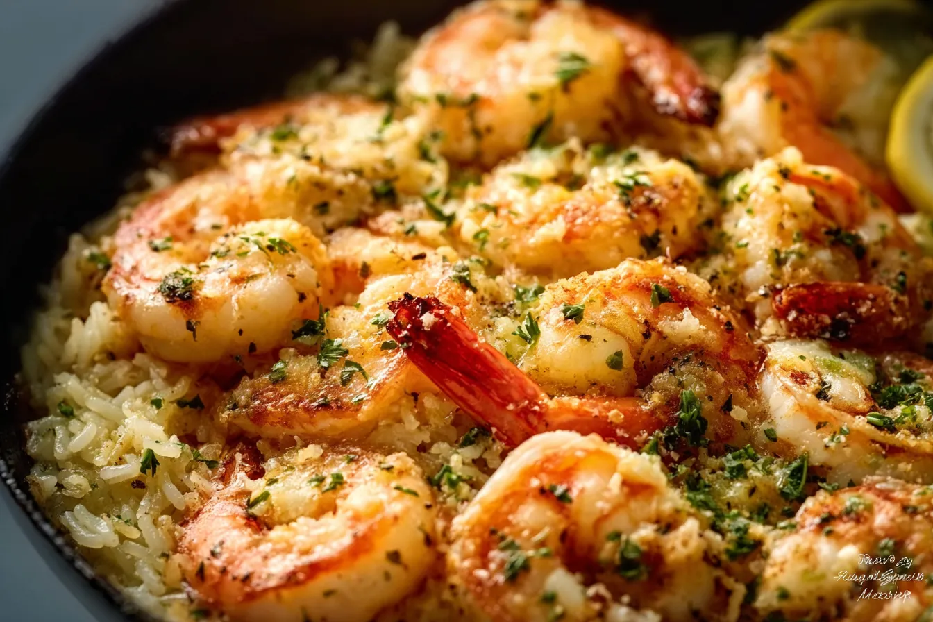Shrimp Scampi Rice Bake