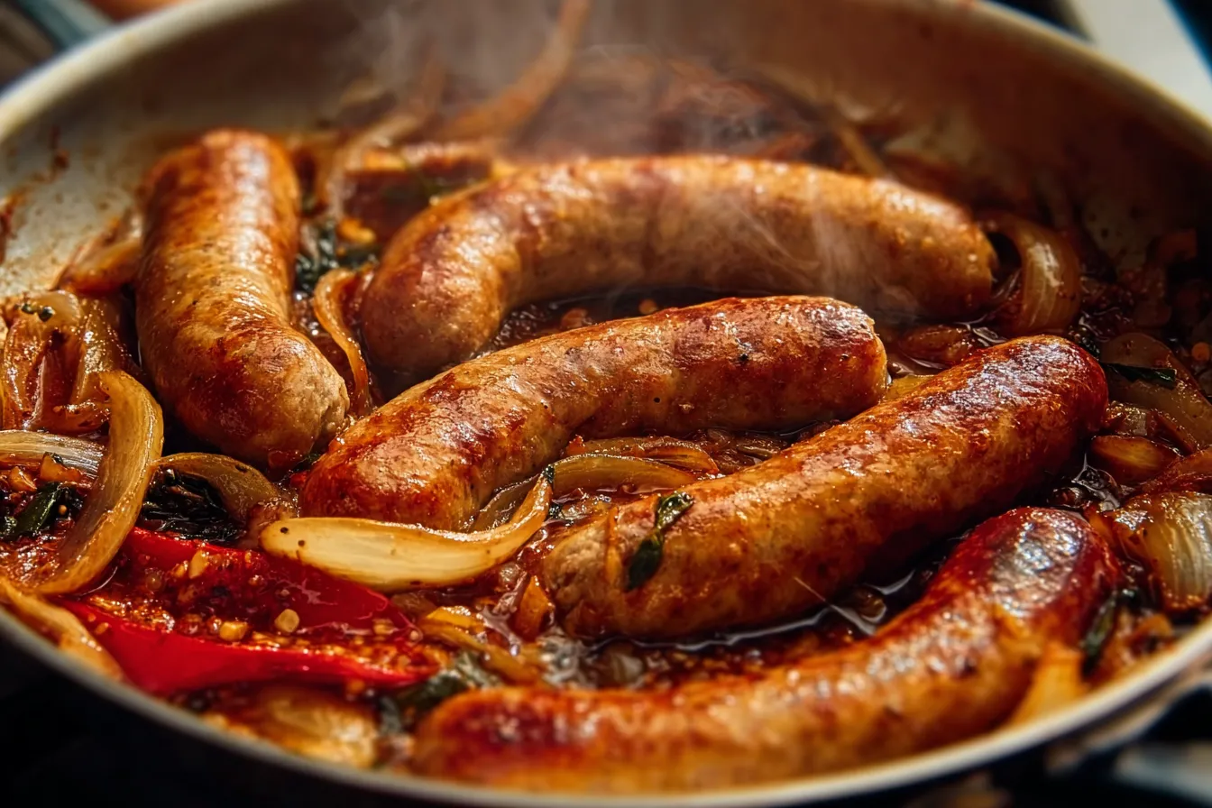 Smothered Sausage Onion Skillet