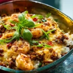 Spicy Shrimp Rice Bowl with Garlic Sauce