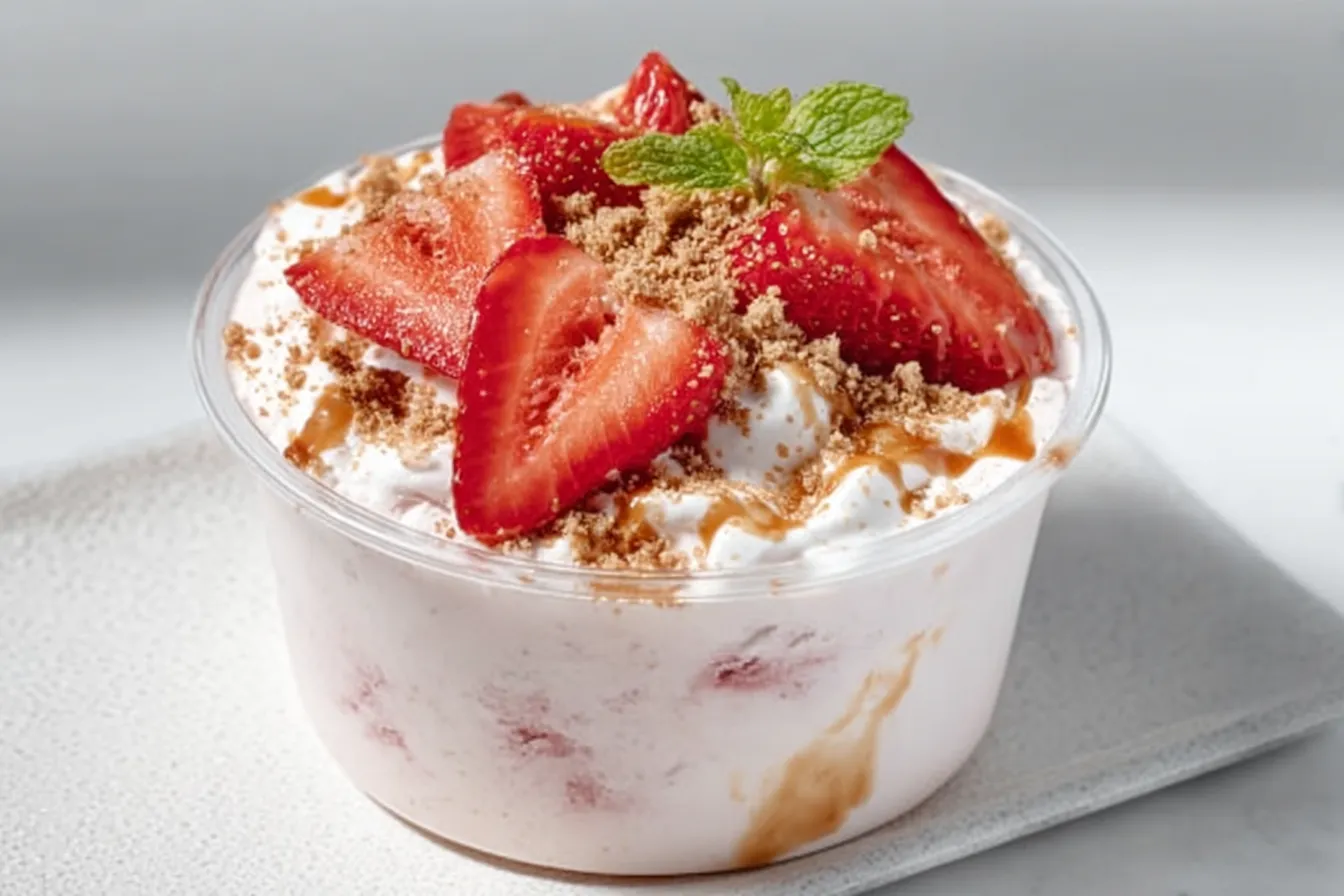 Dairy free keto strawberry coconut mousse