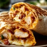 Air Fryer Cheesy Chicken Wrap