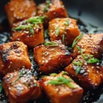Air Fryer Honey Soy Salmon Bites