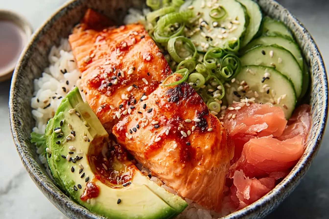 Baked Salmon Sushi Bowl