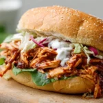 BBQ Pulled Chicken Ranch Sandwich