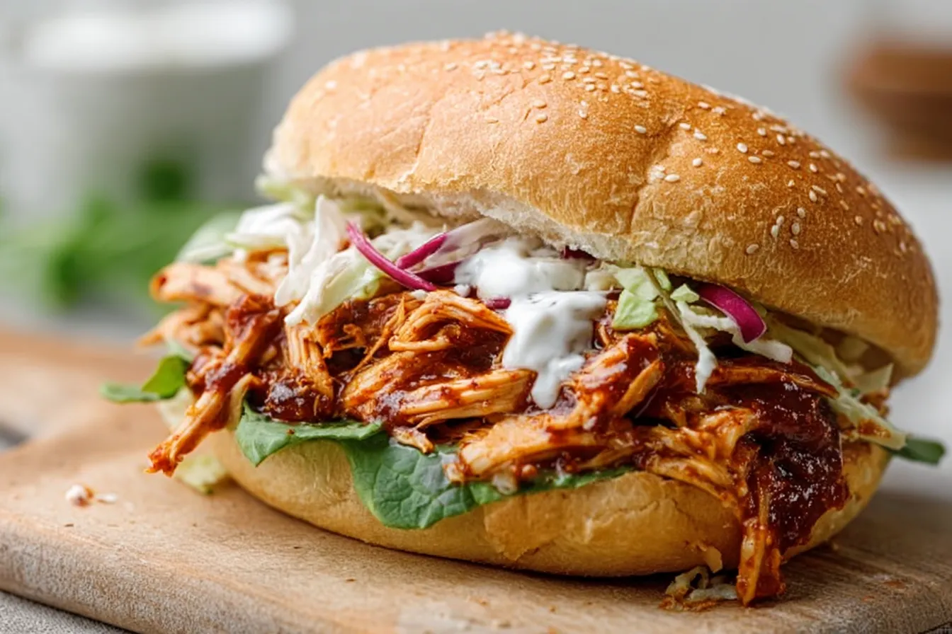 BBQ Pulled Chicken Ranch Sandwich