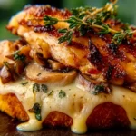 Cheesy Chicken and Mushroom Melt