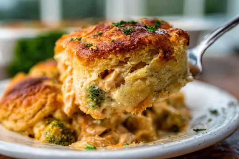 Cheesy Chicken Biscuit Casserole