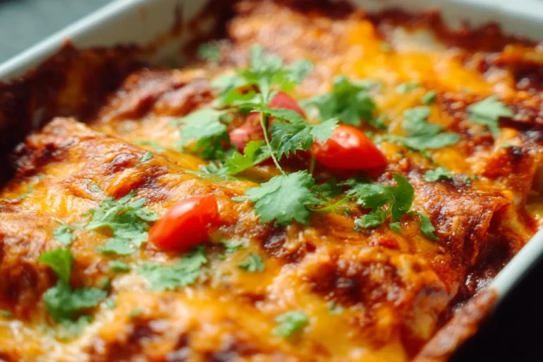 Cheesy Chicken Enchilada Casserole