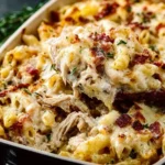 Chicken Bacon Ranch Pasta Bake