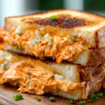 Creamy Buffalo Chicken Grilled Cheese