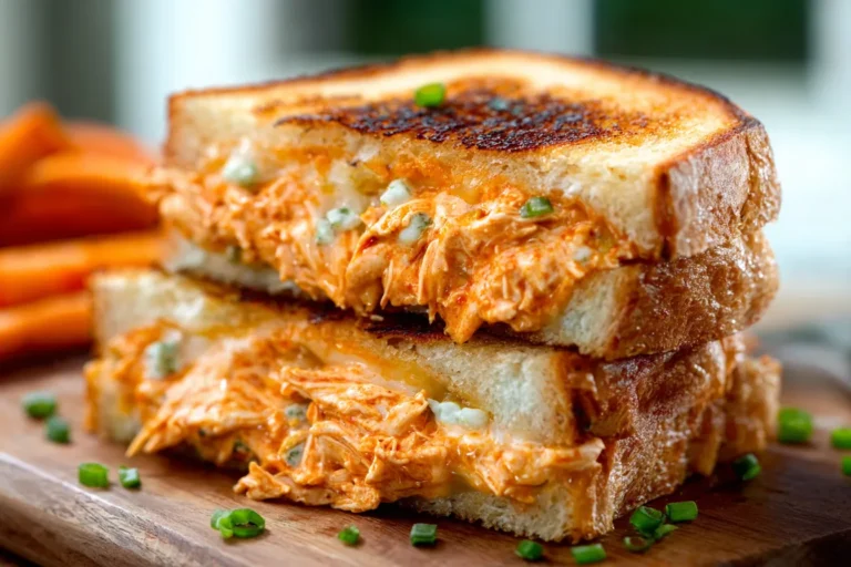 Creamy Buffalo Chicken Grilled Cheese