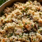 Creamy Chicken and Mushroom Rice Bake